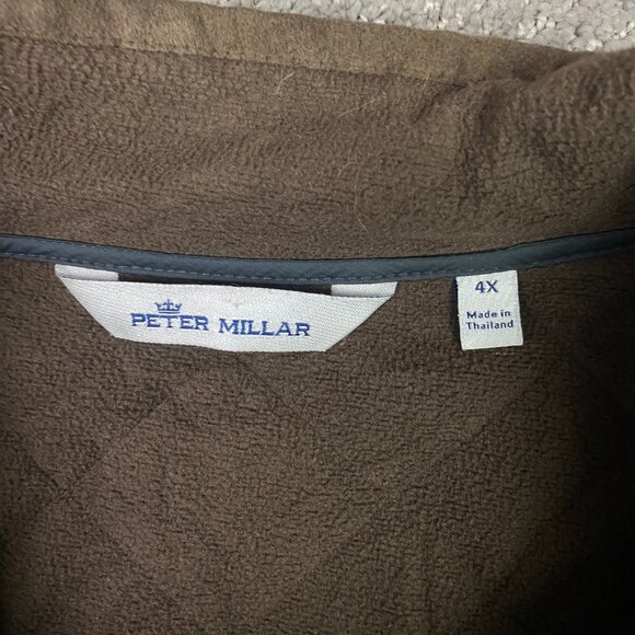 Peter Millar Suffolk Quilted Travel Coat Jacket Mens 4XL Black Golf Fleece Lined - Picture 9 of 15